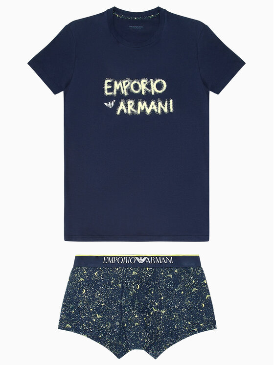 Emporio Armani Underwear Emporio Armani Underwear Sada T-shirt a šortky 1116044F596 Tmavomodrá