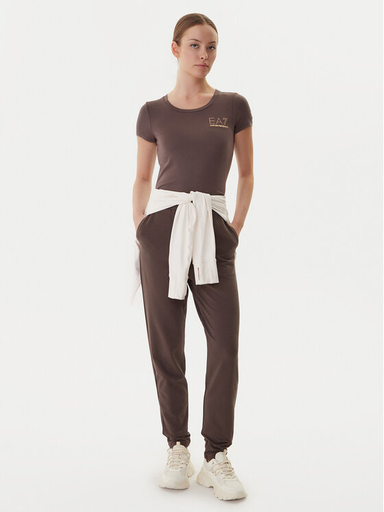 EA7 Emporio Armani EA7 Emporio Armani Футболка 8NTT65 TJDQZ U6063 Коричневий Slim Fit