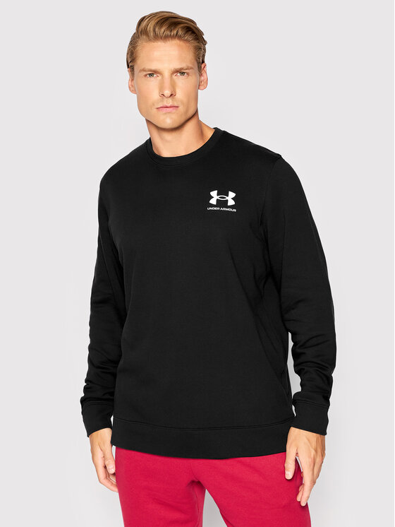 Under Armour Bluză Ua Rival Terry 1370404 Negru Relaxed Fit