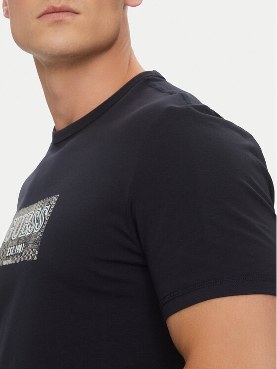 Guess Guess T-Shirt M5GI19 J1314 Granatowy Regular Fit