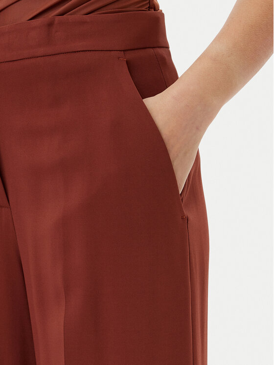 PINKO PINKO Hlače iz tkanine Pergamino 100331 A213 Rjava Regular Fit