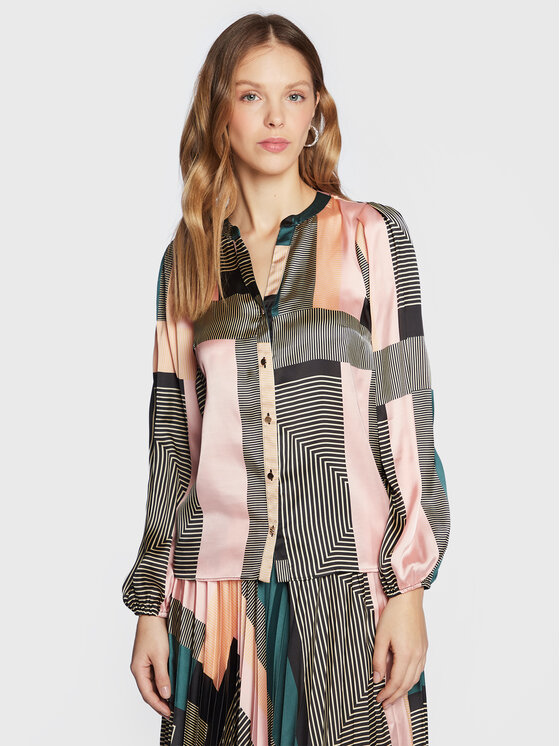 NAF NAF Srajca Legraphy THNC21 Pisana Regular Fit