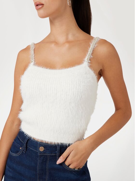 Guess Guess Sweter 167549 Biały Classic Fit