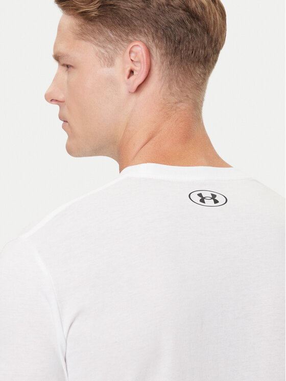 Under Armour Under Armour Longsleeve Ua Sportstyle Left Chest Ls 1329585-100 Biały Loose Fit