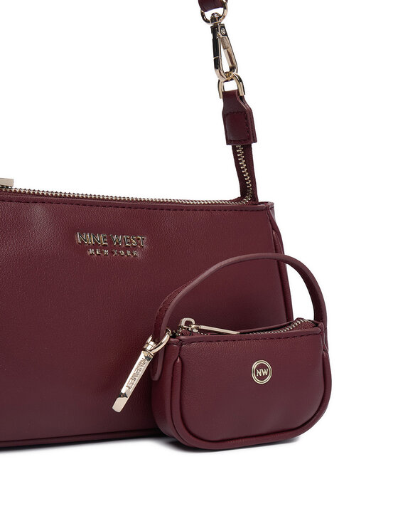 Nine West Nine West Дамска чанта CEO-VELVET CHARM-LA374-4788 Бордо