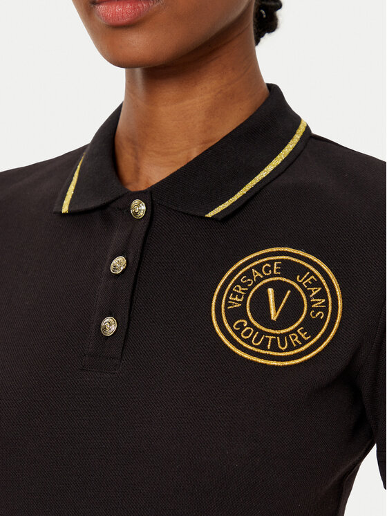 Versace Jeans Couture Versace Jeans Couture Polo 78HAGT00 Crna Regular Fit