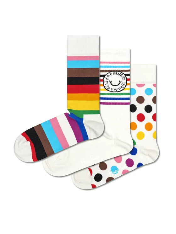 Happy Socks 3er-Set hohe Unisex-Socken XPRE08-1300 Bunt