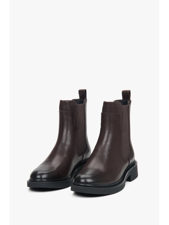 Estro Estro Μποτάκια με λάστιχο ER00118407 Καφέ