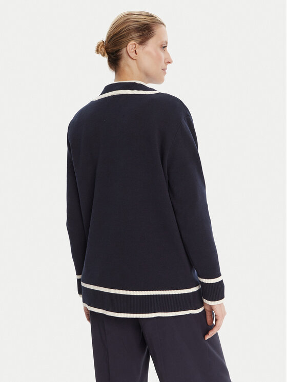 Gant Gant Kardigan 4805340 Granatowy Relaxed Fit