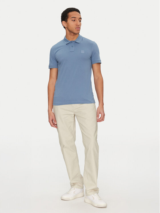 BOSS BOSS Polo majica Passenger 50507803 Modra Slim Fit