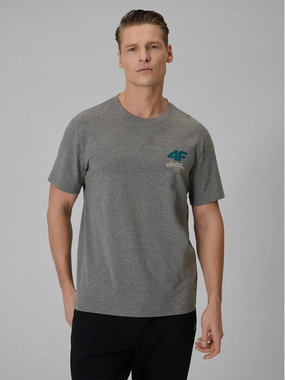 4F 4F T-Shirt COMMERCIAL 12 Szary Regular Fit