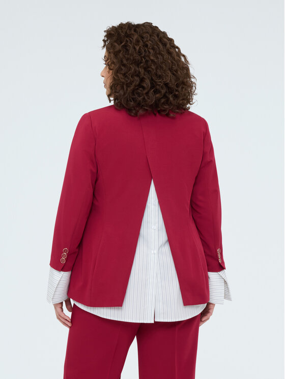 Fiorella Rubino Fiorella Rubino Marynarka Q026T000273N0V6 Bordowy Slim Fit