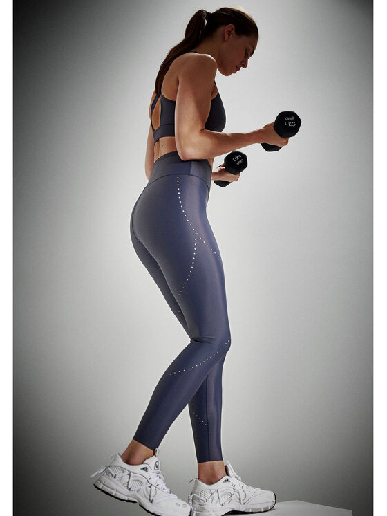 Casall Casall Legginsy Contour High Waist Tights Granatowy Slim Fit