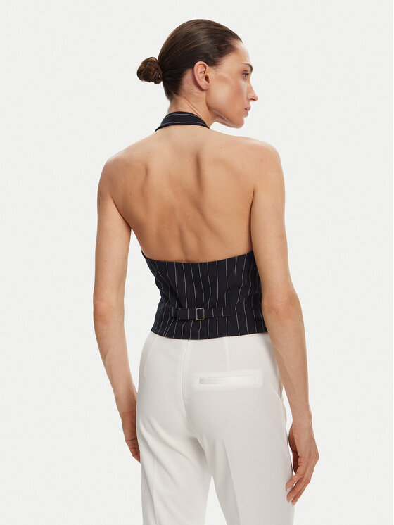 Fracomina Fracomina Kamizelka FR25SJ5002W761D4 Granatowy Slim Fit