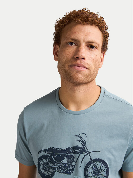 Petrol Industries Petrol Industries T-Shirt M-1050-TSR707 Niebieski Regular Fit