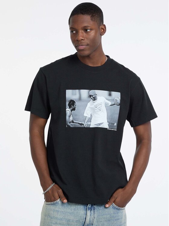 Guess Jeans Guess Jeans T-Shirt 180061 Černá Classic Fit