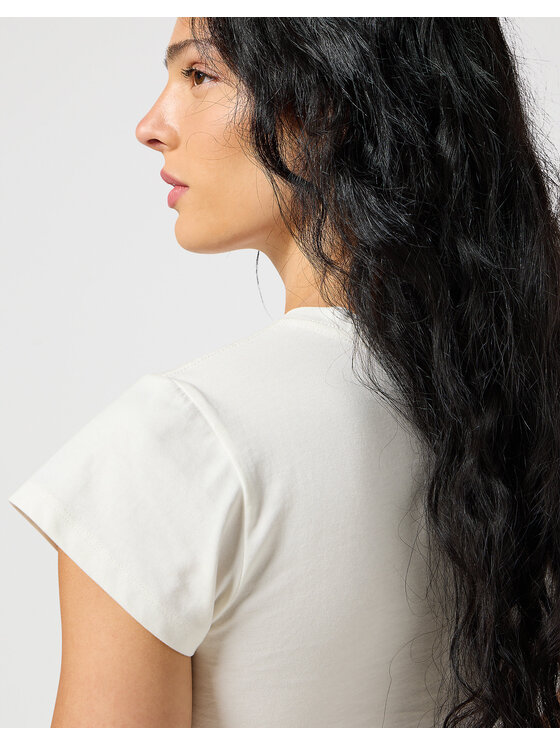 Wrangler Wrangler T-shirt SHRUNKEN BAND TEE Bianco Regular Fit