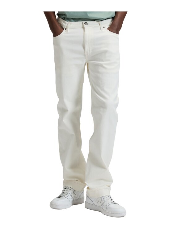 Lee Lee Jeansy West Biały Straight Fit