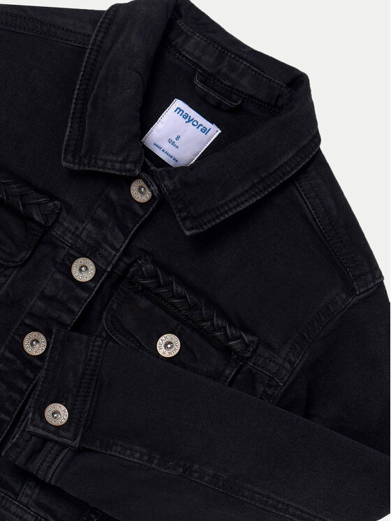 Mayoral Mayoral Kurtka jeansowa 06460 Czarny Slim Fit