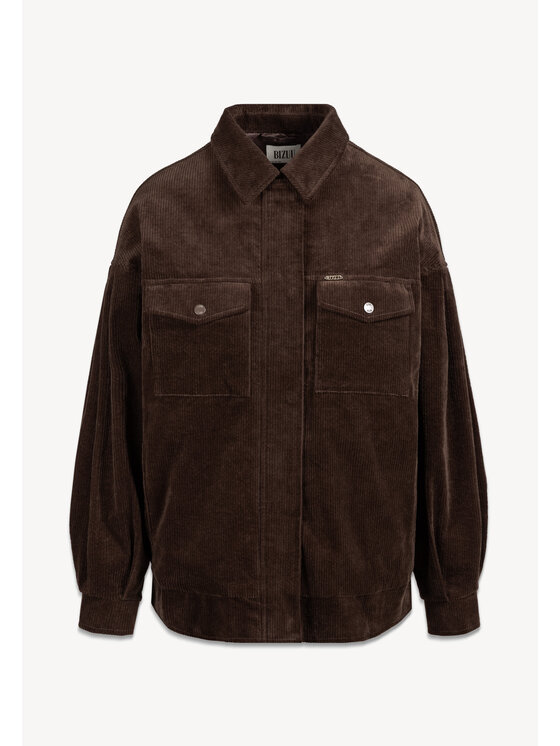 BIZUU BIZUU Kurtka przejściowa ARI RELAXED CORD JACKET Brązowy Standard Fit
