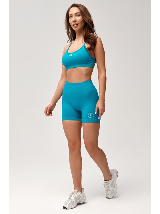 ROUGH RADICAL ROUGH RADICAL Szorty sportowe SEAMLESS GLOW SHORTS Turkusowy Slim Fit