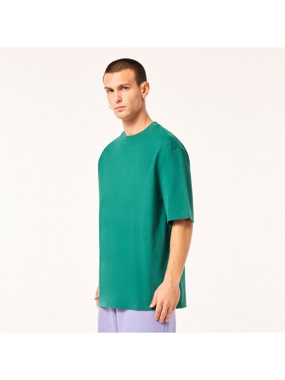 Oakley Oakley T-Shirt FOA403682 Zielony Regular Fit