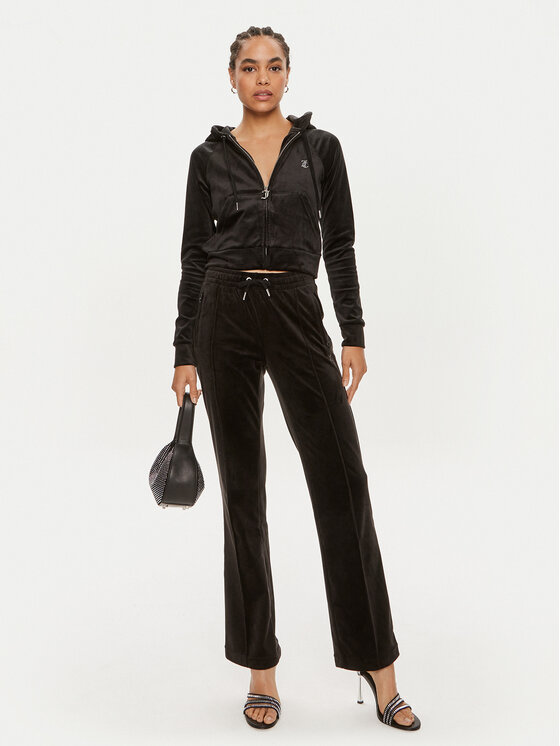 Juicy Couture Juicy Couture Majica dugih rukava Madison JCWA122001 Crna Slim Fit