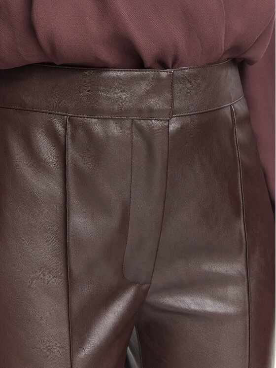 Elisabetta Franchi Elisabetta Franchi Nahkpüksid PA-188-66E2-V350 Tumepruun Regular Fit