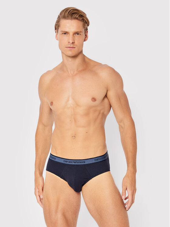 Emporio Armani Underwear Emporio Armani Underwear Súprava 3 kusov slipov 111734 2F717 40035 Tmavomodrá