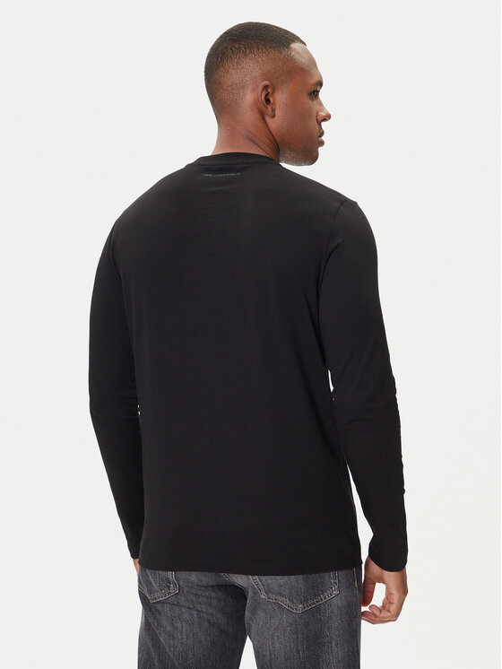 KARL LAGERFELD KARL LAGERFELD Majica dugih rukava 755055 554225 Crna Regular Fit