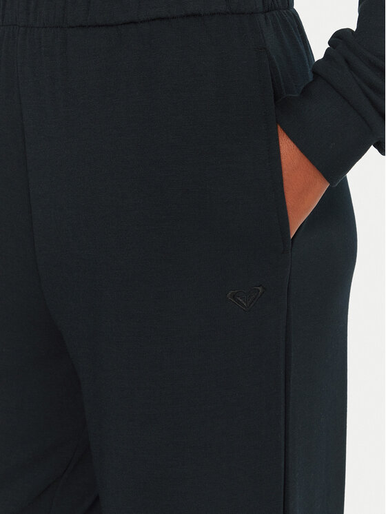 Roxy Roxy Pantaloni trening Surfing By Sunlight ERJFB03495 Negru Wide Leg