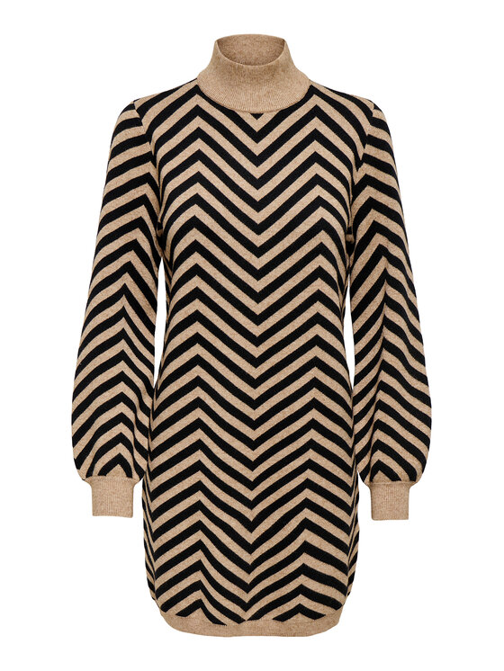ONLY ONLY Kötött ruha Julia 15366284 Barna Regular Fit