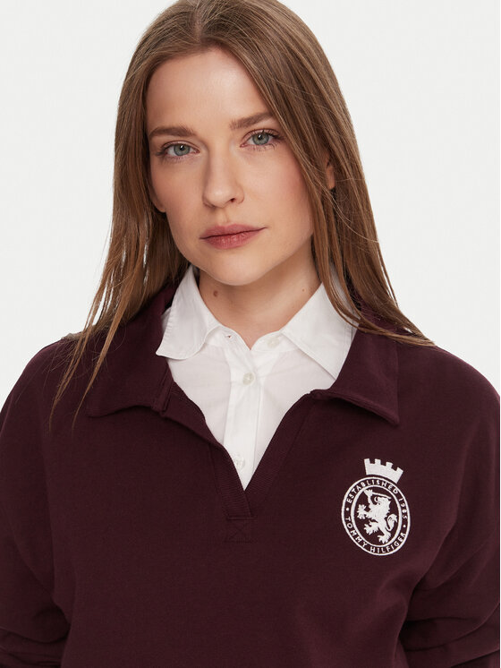 Tommy Hilfiger Tommy Hilfiger Світшот UW0UW06078 Бордовий Regular Fit