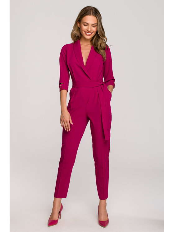 Stylove Stylove Kombinezon S316 Fioletowy Regular Fit