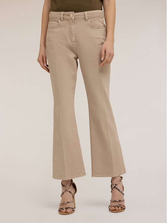 Motivi Motivi Pantaloni di tessuto P745Q004010N002 Écru Flare Fit