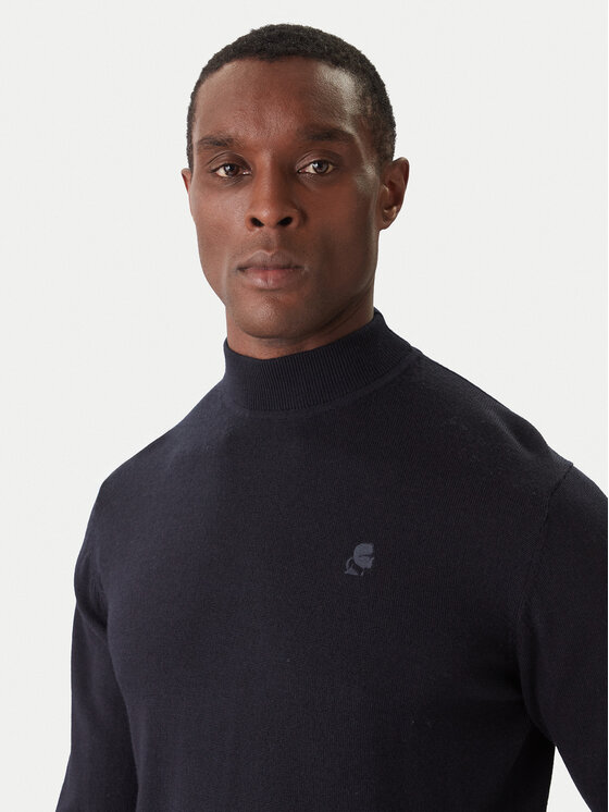 KARL LAGERFELD KARL LAGERFELD Rollkragenpullover 655002 554399 Dunkelblau Slim Fit