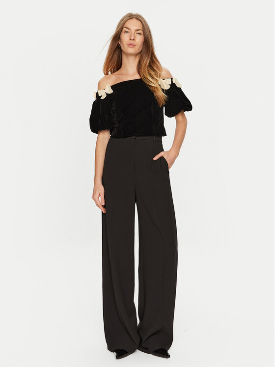 Eleh Eleh Bluzka E00201 Czarny Regular Fit