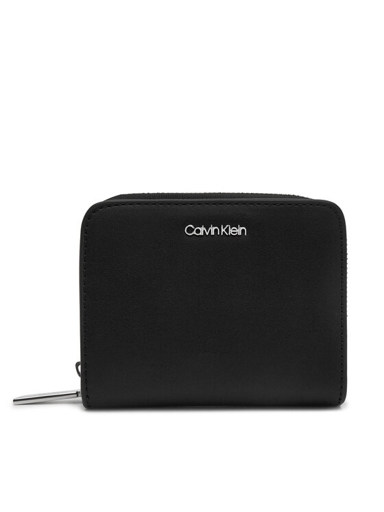 Portofel Mic de Damă Calvin Klein Ck Must Medium Zip Around Wallet K60K611937 Negru