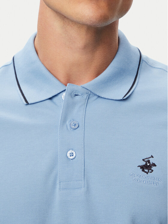 Beverly Hills Polo Club Beverly Hills Polo Club Polokošeľa P-SS26M-P42561BBU Svetlo modrá Regular Fit