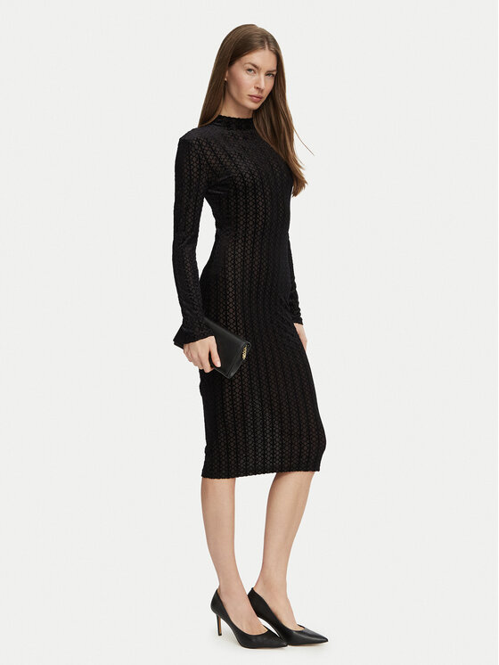 Guess Guess Коктейльна сукня O6BK04 K5046 Чорний Slim Fit