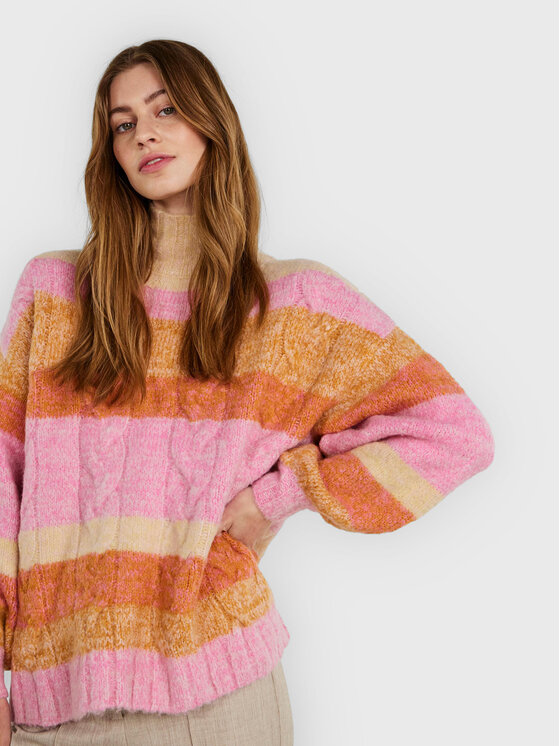 YAS YAS Поло Marlia 26028100 Розов Relaxed Fit