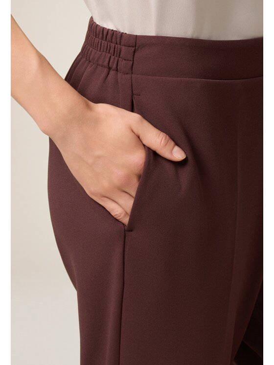 Oltre Oltre Pantaloni di tessuto P273J002361N036 Bordeaux Regular Fit