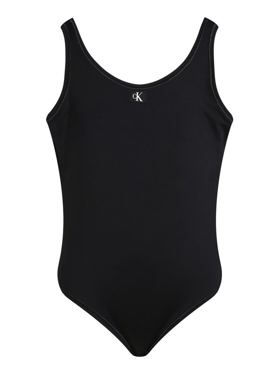 Dětské Jednodílné plavky Calvin Klein Swimwear, Velikost:14/16Y, Barva: Černá, KY0KY00099