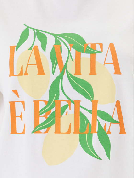 Vero Moda Vero Moda T-Shirt Sonna 10327143 Biały Regular Fit