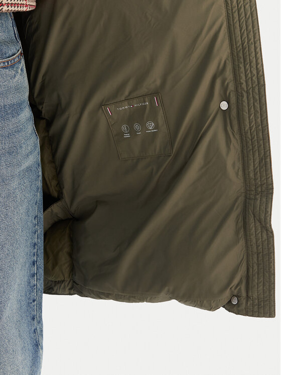 Tommy Hilfiger Tommy Hilfiger Пухено яке Modern WW0WW46535 Зелен Regular Fit