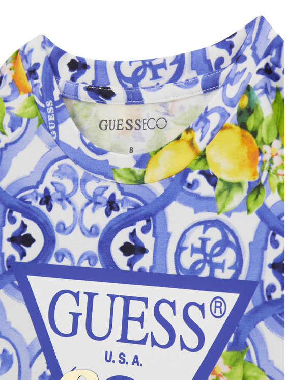 Guess Guess Marškinėliai J6GI03 K6YW4 Mėlyna Relaxed Fit