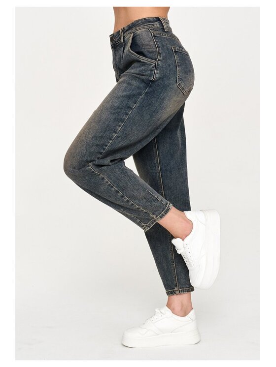 Makadamia Makadamia Jeansy C70 Miedziany Baggy Fit