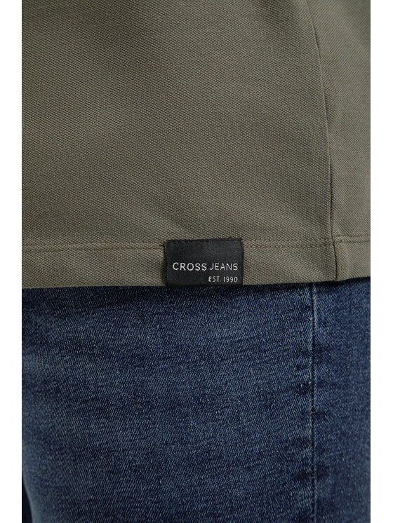 Cross Jeans Cross Jeans T-Shirt 16149-015 Zielony Regular Fit