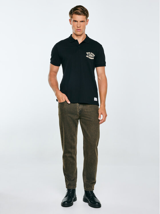 BIG STAR BIG STAR Polo LIVIER Czarny Basic Fit