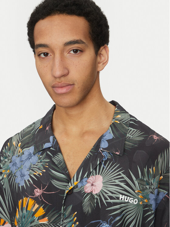 HUGO HUGO Camicia Beach 50540065 Verde Relaxed Fit
